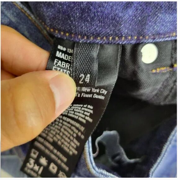 3x1 Women Blue Low Rise Skinny Denim Jeans Size 24 - Picture 10 of 10